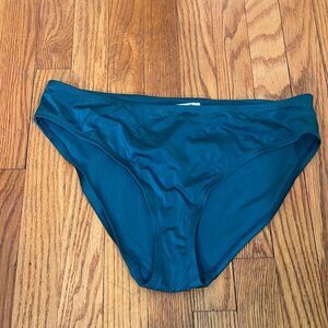 NWOT Andie Bikini Bottom Swimsuit Glossy Aegean size L